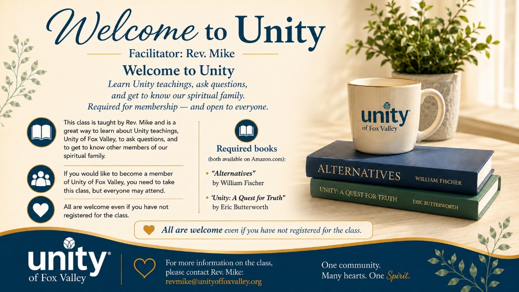 Welcome to Unity — learn Unity teachings, ask questions, and get to know our spiritual family