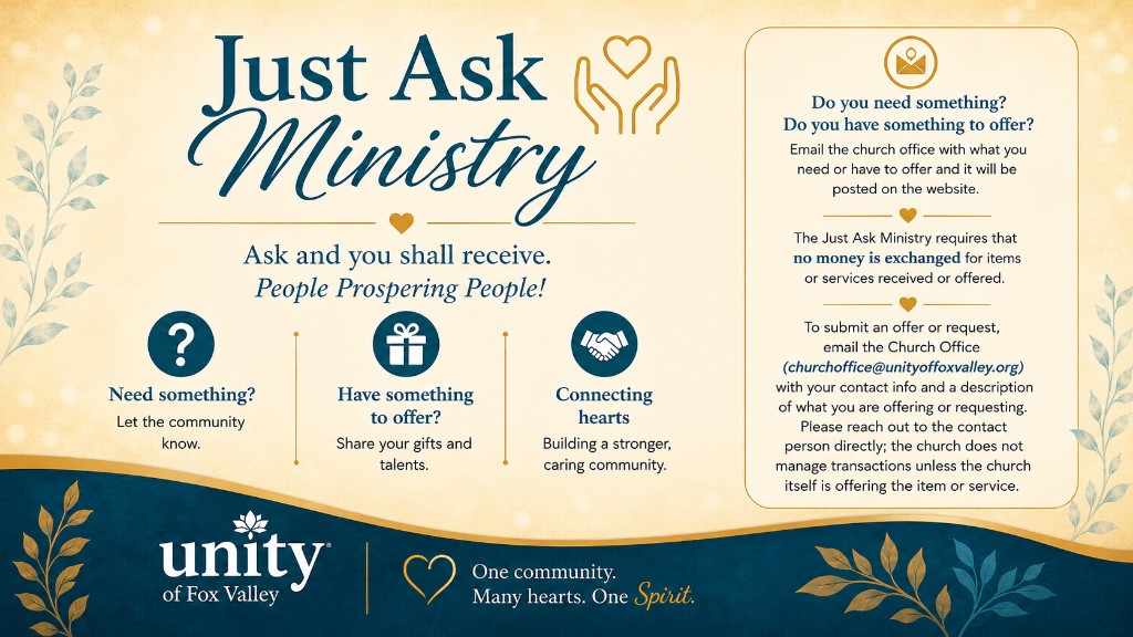 Just Ask Ministry — ask and you shall receive, people prospering people